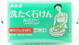 まとめ得 洗たく石けん あおかく １５０ｇ カネヨ石鹸 衣料用洗剤 x [30個] /h