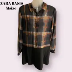 ZARA BASIS　Mサイズ　ワンピースシャツ　アンニュイ　ザラベーシック