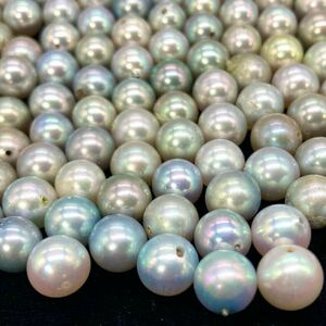 ■アコヤ本真珠パールおまとめ■j重量約8㎜ 約124.5g 宝石 パーツ jewelry アコヤ あこや ケシ pearl Pearl アクセサリーパーツ 両穴 片穴