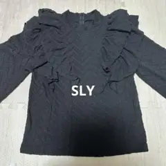 SLY　ラッフルカット　レース　トップス　フリル　ブラウス　フリーサイズ