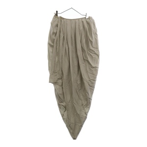 JULIUS ユリウス 24SS SILK BANBOO CLOTH PRIEST LONG SKIRT プリーストロングスカート ラップ パンツ ホワイト 857SKU1