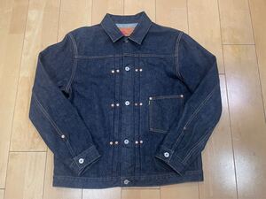 FOB FACTORY F2432 セルヴィッチ 14.75oz ガレージ デニム Gジャン 1st 日本製 SELVEDGE GARAGE DENIM JKT 42 新品同様