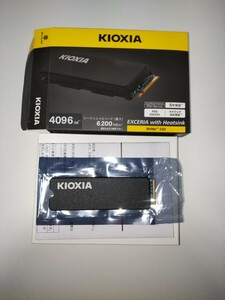 KIOXIA 4TB M.2 2280 NVMe SSD PCIe Gen.4x4 EXCERIA with Heatsink SSD-CK4.0N4HS/J 中古品 フォーマット済 正常