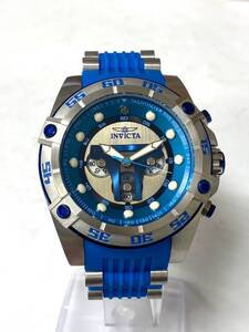 未使用 INVICTA インヴィクタ スターウォーズ ジャンゴ・フェット 腕時計 クォーツ メンズ 稼働 クロノグラフ 青 箱付き ot113006