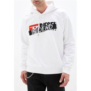 DIESEL パーカー M HC-S-DIVISION FELPA ホワイト　ディーゼル