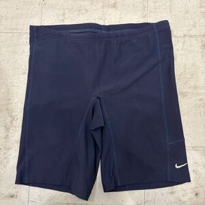 WK295 NIKE ナイキ　競泳　水着　スイムウェア　ジム　トレーニング　サポーター　メンズXL ネイビー　クリーニング済