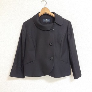 アクアスキュータム Aquascutum ジャケット 丸襟 ブラック 13サイズ 874424