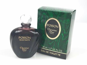 残多　クリスチャン・ディオール　Christian Dior　プアゾン　POISON　オードトワレ　スプレー　50ml　残量：9割　YK-3785