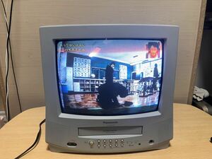 Panasonic 2005年製14型 ビデオ内蔵型テレビ TH-14EV60 リモコン無し　動作品