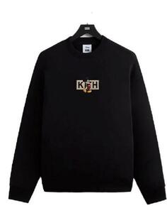 2XL Disney Kith for Mickey & Friends Cyber Monday Mickey Classic Logo Crewneck Black ミッキー クラシック ロゴ クルーネック 黒 P181