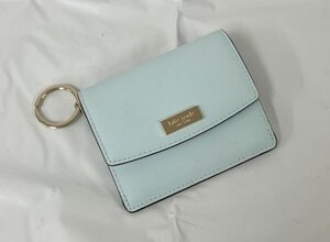 ◎【Kate Spade/ケイトスペード】カードケース ライトブルー 水色 カード入れ 美品/kb3680