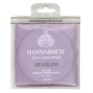 ハナバッハ クラシックギター弦 1セット HANNABACH ミディアムハイテンション Silver200 SET900MEDIUM/HIGH ギター弦 クラギ弦