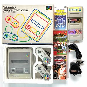 〈本体準美品・箱・取説付属・動作確認済み〉SFC スーパーファミコン 本体 SUPER FAMICOM SNES スーパーマリオコレクション ソフト6本