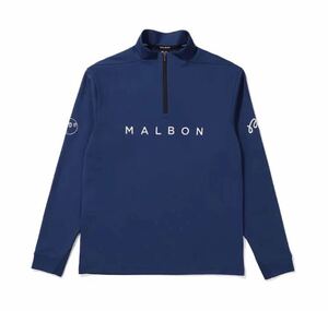  XXL マルボンゴルフ MALBON GOLF 　ゴルフウエア　ジップ　ゴルフ　ネイビー