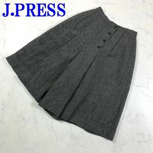 J.PRESS ジェイプレス ガウチョパンツ ウール グレー L C3582