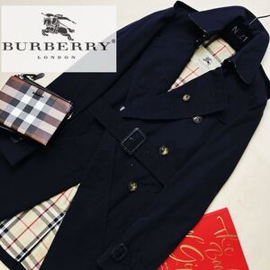 f10 良品◎大人の高級トレンチ★参考価格20万●BURBERRY LONDON◎トレンチコート バーバリーコート レディース カジュアルフォーマルコーデ