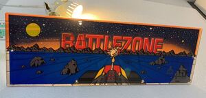 ATARI BATTLEZONE　の正面上カンバン☆アタリ　バトルゾーン☆1980年☆看板　かんばん