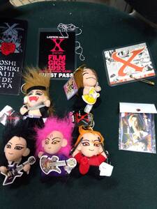 中古■HIDE　YOSHIKI　HEATH TOSHI PATA■「X JAPAN」 マスコットキーホルダー■5種類セット + おまけキーホルダーなど■定形外発送対応