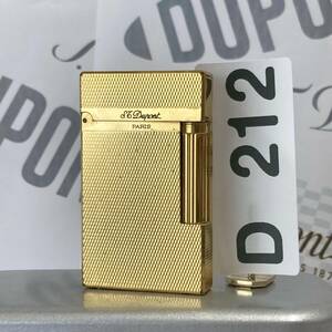 1000円スタート S.T.デュポン S.T.DuPont LINE2 ライン2 ゴールド ローラー ガスライター D212