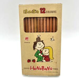 レア 未使用 ヴィンテージ ほのぼの君 HONOBONO 地球鉛筆 chikyu pencil 色鉛筆 色えんぴつ 佃公彦 昭和 ビンテージ 文房具 コレクション