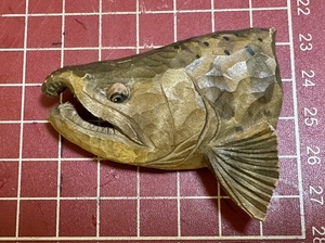 激レア　魚類模型作家 吉田光 　ヤマメ　ブローチ