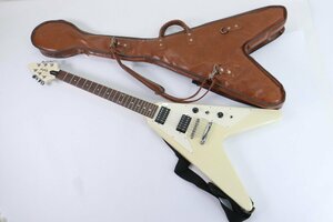 【ジャンク】 EPIPHONE エピフォン FLYING V フライングV エレキギター 白 ホワイト ソフトケース付き ギター 弦楽器 楽器 音楽 9734-KK