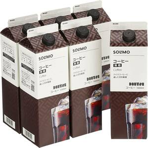  SOLIMO ドトールコーヒー アイスコーヒー 紙パック ダークロースト 1L×6本