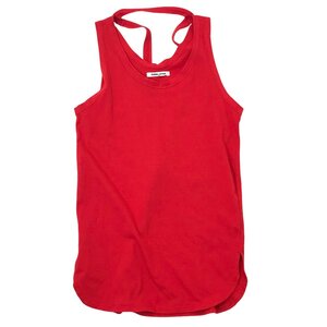 22ss FUMIKA_UCHIDA DOUBLE NECK NO-SLEEVE TANK TOP 定価16,500円 sizeS RED FU-P-CS009 フミカウチダ