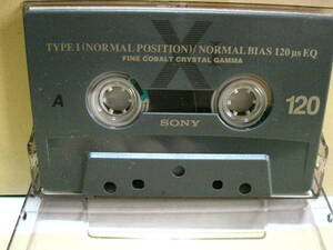 使用済み　中古　　カセットテープ　SONY　X120　 Type1　ノーマル　120分　1本　爪あり　No456　スマートレター