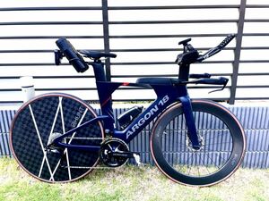 ARGON18 アルゴン18 E-119 TRI + DISC Mサイズ DURA-ACE ULTEGRA トライアスロンバイク TTバイク HUNT WHEELS シマノパワーメーター付