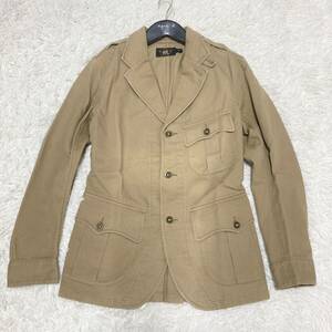 RRL RALPH LAUREN KHAKI BUSH ミリタリー ジャケット DOUBLE RL ダブルアールエル ラルフローレン カーキ バッシュ サファリジャケット3B 