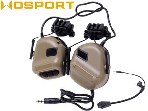 WO-HDS-003T　WoSporT Gen5 タクティカル ヘッドセット for ヘルメット(ARC) TAN