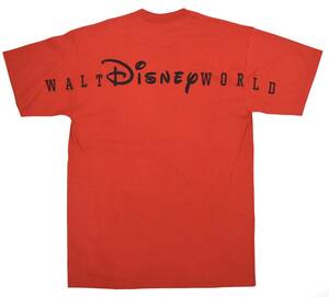 デッドストック USA製 1997 WALT DISNEY WORLD Mickey Tee M(L程度) Red ヴィンテージミッキーTシャツ ウォルトディズニー