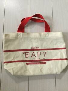 BAPY BAPE トートバッグ アイボリー赤