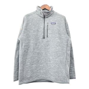 patagonia パタゴニア ハーフジップ ベターセーター フリースジャケット アウトドア 大きいサイズ グレー (メンズ XXL) 中古 古着 Q9458