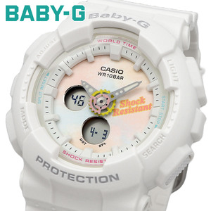 CASIO カシオ 腕時計 レディース BABY-G ベビージー 海外モデル ホワイト White Tricolor Series アナデジ カジュアル BA-120T-7A