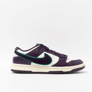 【1円スタート】 Nike ナイキ DQ7683-100 Dunk Low Retro Chenille Swoosh ダンク ロー レトロ シェニール スウッシュ パープル US9 27cm