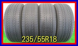 ■中古タイヤ■　235/55R18 100V BRIDGESTONE DUELER H/L850 ハリアー RAV4 ヴァンガード等 夏タイヤ 激安 中古 送料無料 B549