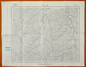 綾州 五万分の一図 1枚 昭和9年 陸地測量部発行 　 検:大韓民国全羅南道和順郡 綾州 ヌンジュ 羅州 朝鮮総統府 日本統治下 韓国古地図