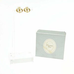 【1円スタート】【箱付き】Christian Dior クリスチャンディオール GP CDロゴ ゴールド イヤリング 274649