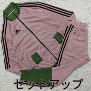 アディダスNIGOコラボ品サッカー日本代表トラックジャケットトップジャージ上下パンツピンクグリーン緑桃色Sセットアップメンズレディース