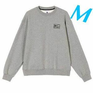 ★送料無料★【新品 鑑定済み】Mサイズ Stussy x Nike Fleece Crew Grey ステューシー ナイキ フリース クルー グレー フリース トレーナー