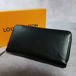 【新型　良好　クリーニング済】 VUITTON　ルイヴィトン　エピ　ノワール　レザー　ジッピーウォレット　ラウンドファスナー長財布　M68755