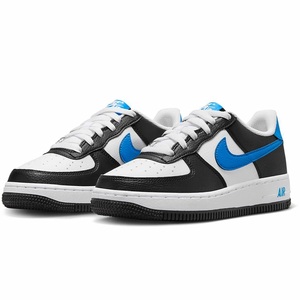 ナイキ エア フォース 1 GS 24cm ホワイト ブラック 税込定価13200円 NIKE AIR FORCE 1 GS キッズ レディース スニーカー 白 黒 ①