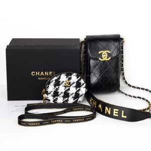 シャネル CHANEL ノベルティ VIPギフト ショルダーバッグ ミニ ポシェット ポーチ 斜めがけ ブラック PUレザー レディース ブランド 非売品