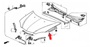 新品未使用 純正 ホンダ インテグラ DC5 タイプR 後期 ボンネット インシュレーター クッション ラバー H0426-1