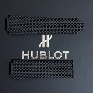 未使用☆HUBLOT 44mm ビッグバン クロノグラフ用 ベルト ウブロ ストラップ 黒 ブラック ラバー 301系 タイヤ柄