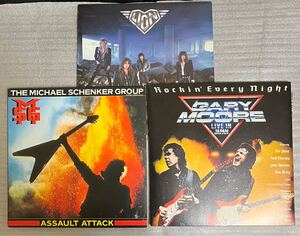 HM/HR アナログ盤 LP3枚セット ・The Michael Schenker Group ・Gary Moore ・Lion マイケルシェンカー・ゲイリームーア・ライオン