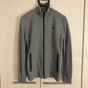 訳あり BURBERRY BLACK LABEL ジップジャケット/2/コットン/GRY/グレー/M/D1P78-219-04