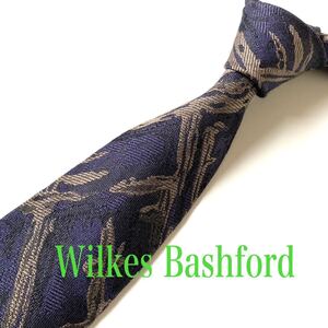 ネクタイ Wilkes Bashford ウィルクス パッシュフォード　日本製　人気ブランド　SILK ビジネス　オシャレ　美品　秋冬コーデ　即決